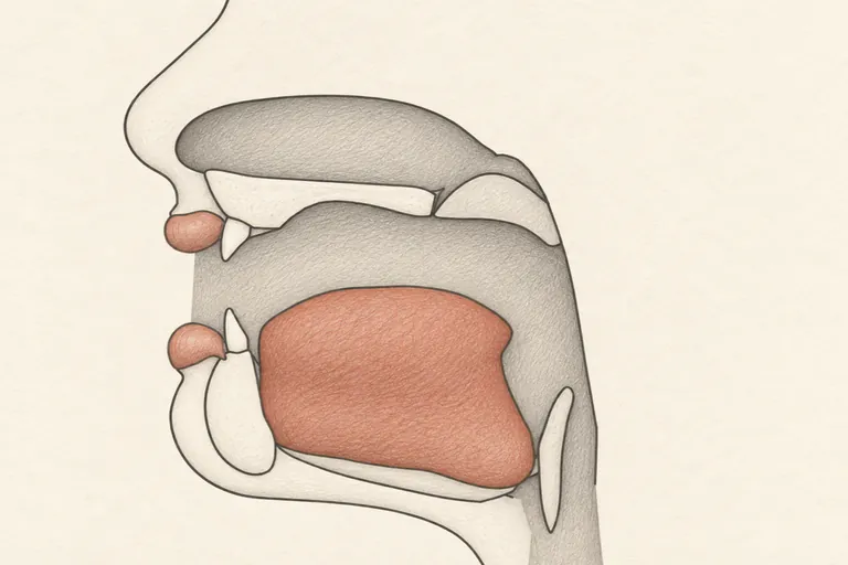 Same jaw opening as æ, but tongue body raised slightly higher.