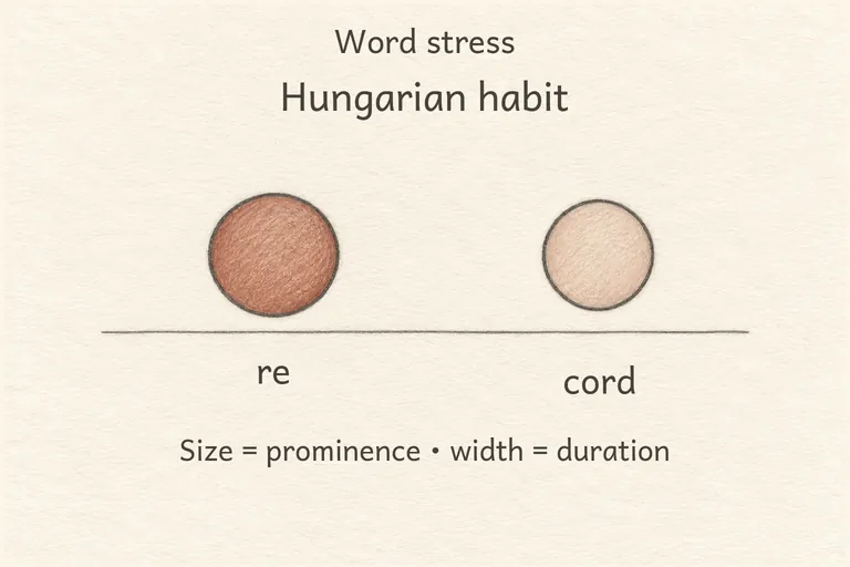 Every word shown with even, modest emphasis automatically placed on the first syllable, regardless of word length or part of speech.