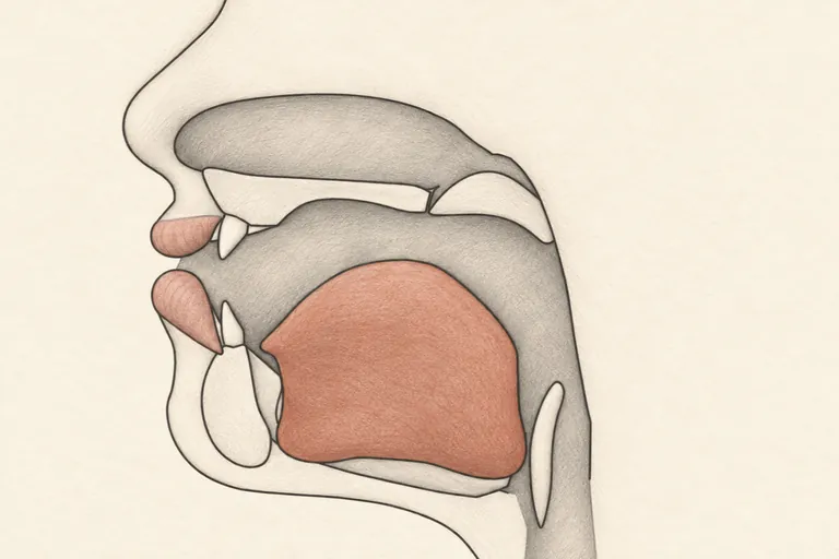 Moderate lip rounding, mid-back tongue position, used as a motor starting point.
