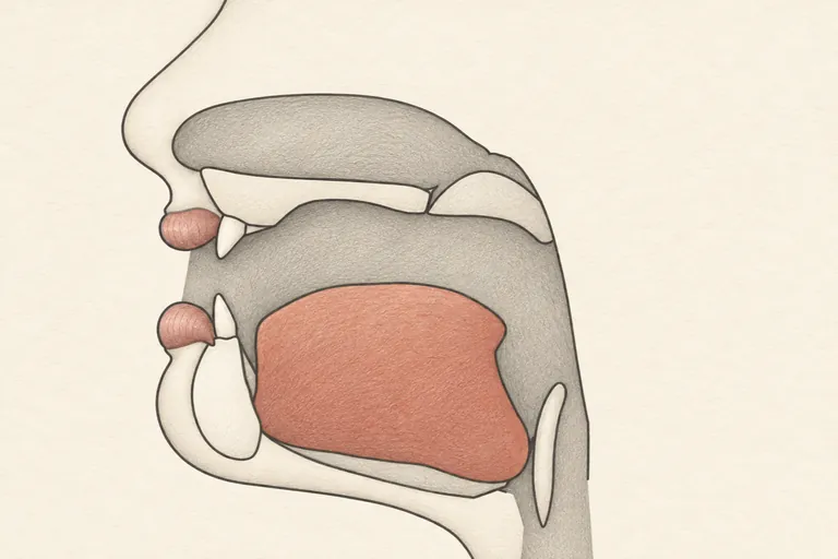 Jaw at its usual moderately-open position, as in 'bed'.
