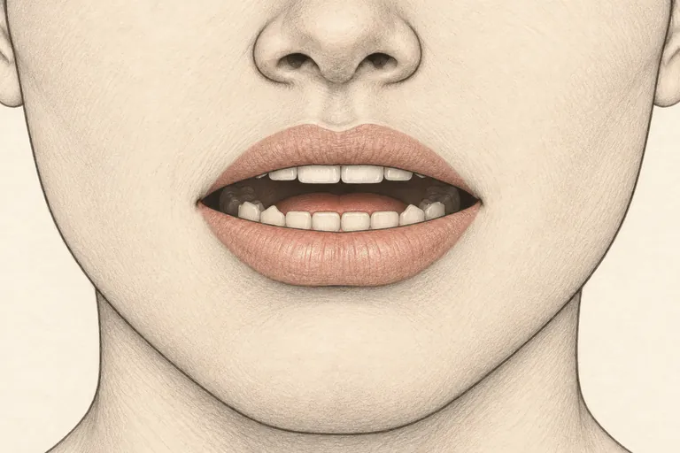 Same relaxed quality but with normal jaw opening and duration, blended smoothly into connected speech.
