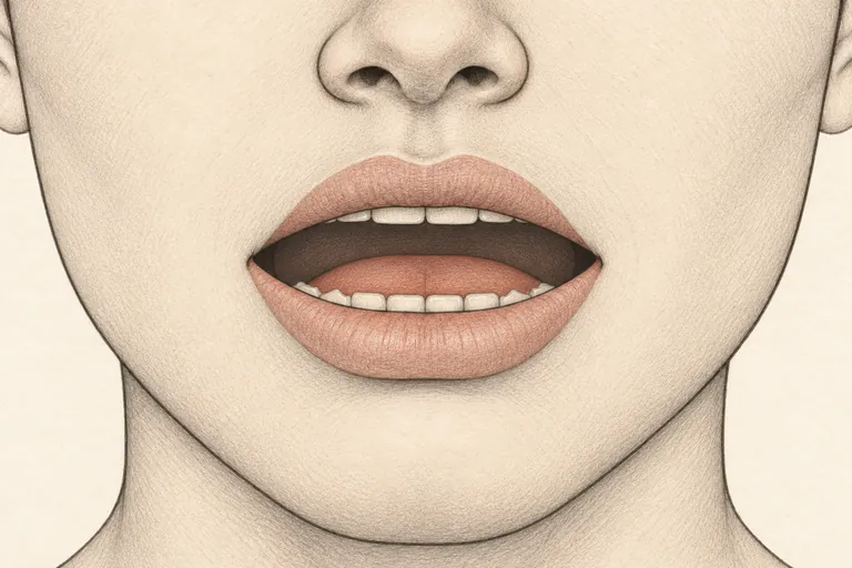 Jaw moderately open, tongue mid-low and front — the same position used for Hungarian e.