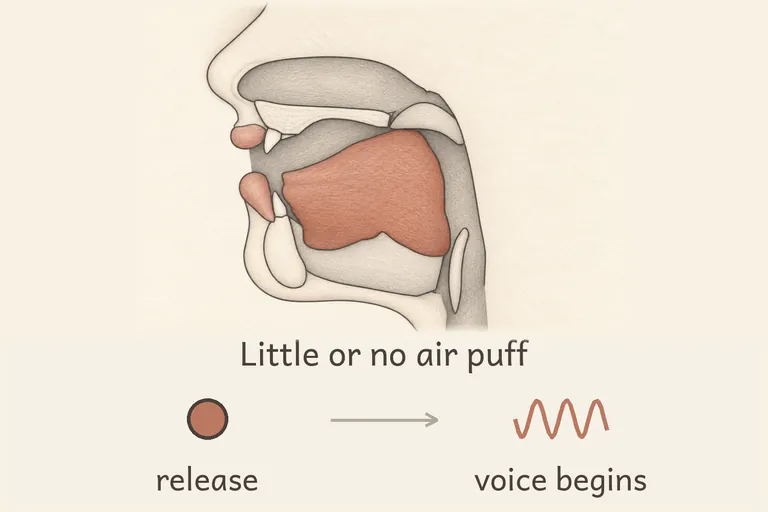 Back of tongue seals against the soft palate and releases cleanly with no burst of air, the same way in every position.